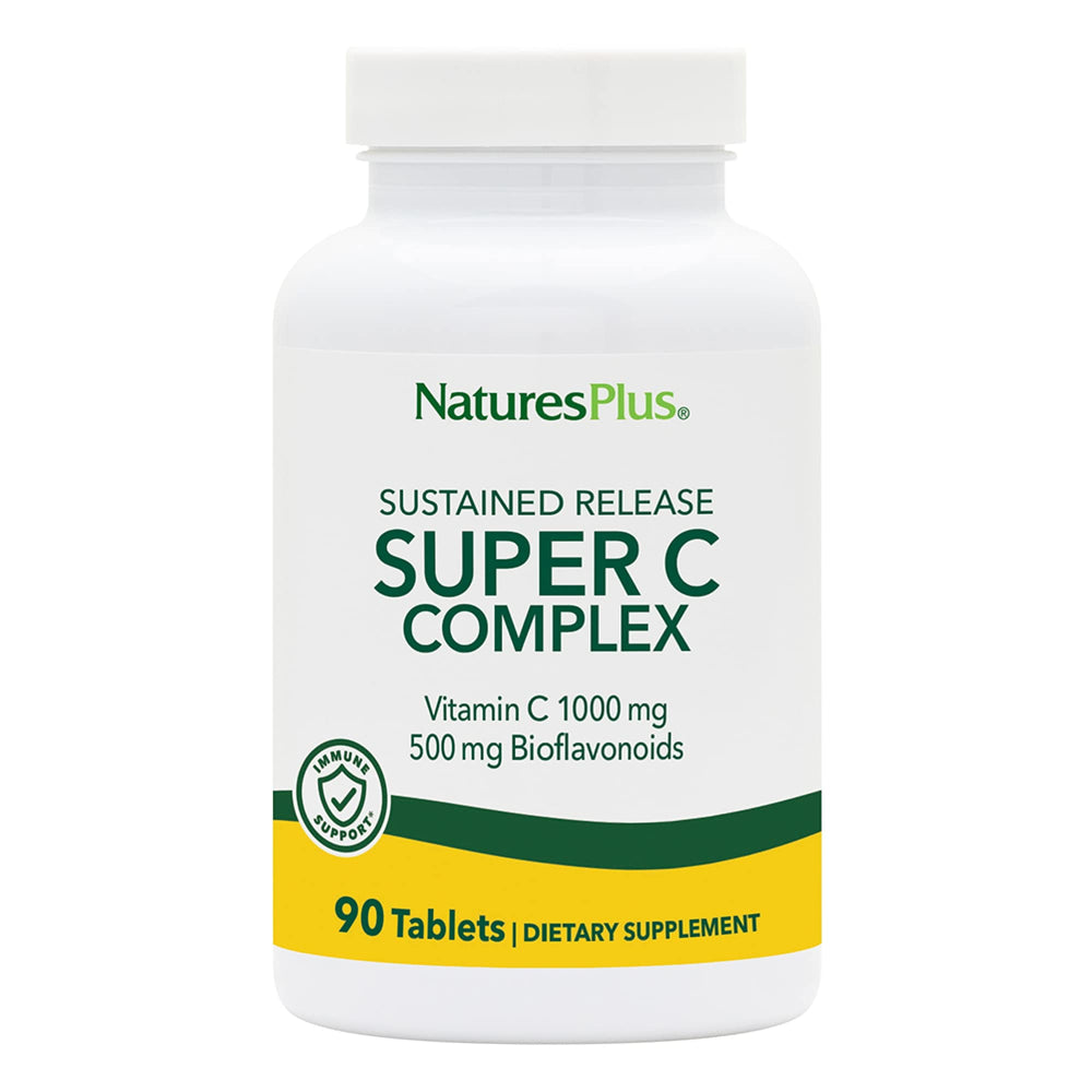 NaturesPlus Super C Complex bottle showing 1000 mg sustained-release Vitamin C