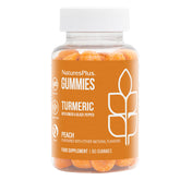 NaturesPlus Turmeric Curcumin Gummies peach flavor bottle front
