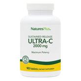 Front view of NaturesPlus Ultra-C 2000 mg Vitamin C (90 tablets, pack of 2)