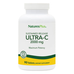 Front view of NaturesPlus Ultra-C 2000 mg Vitamin C (90 tablets, pack of 2)