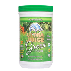 NaturesPlus Ultra Juice Green Powder bottle - front view