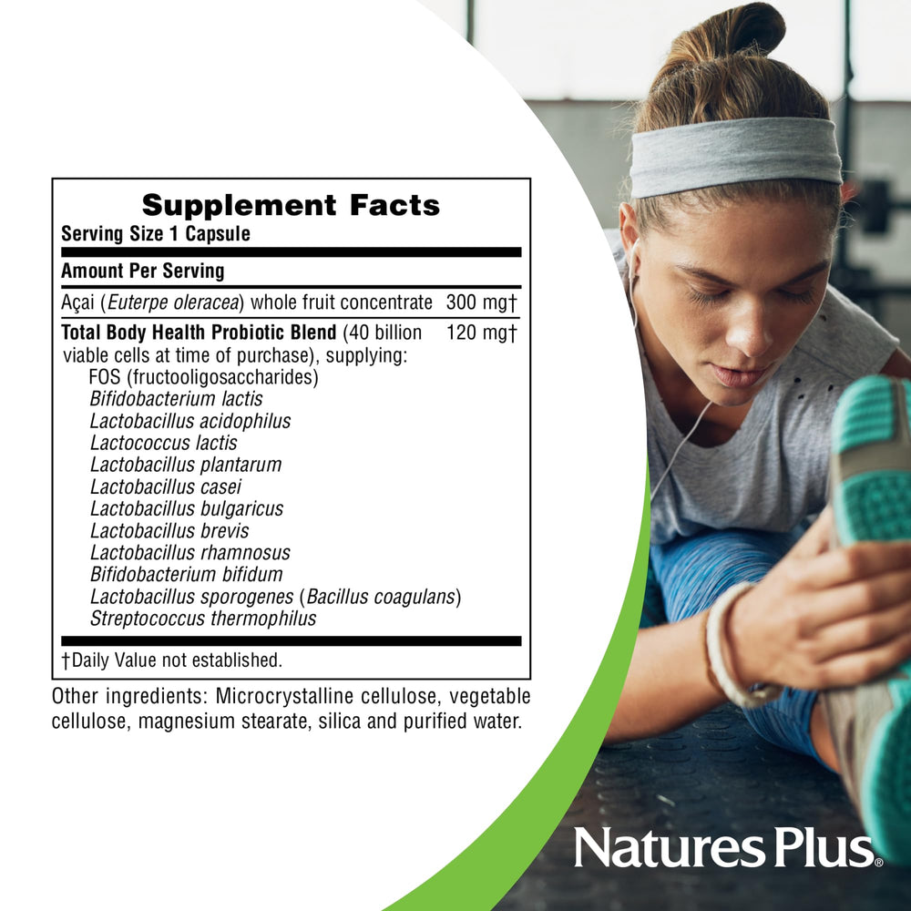 Acai berry and prebiotic included in the formula