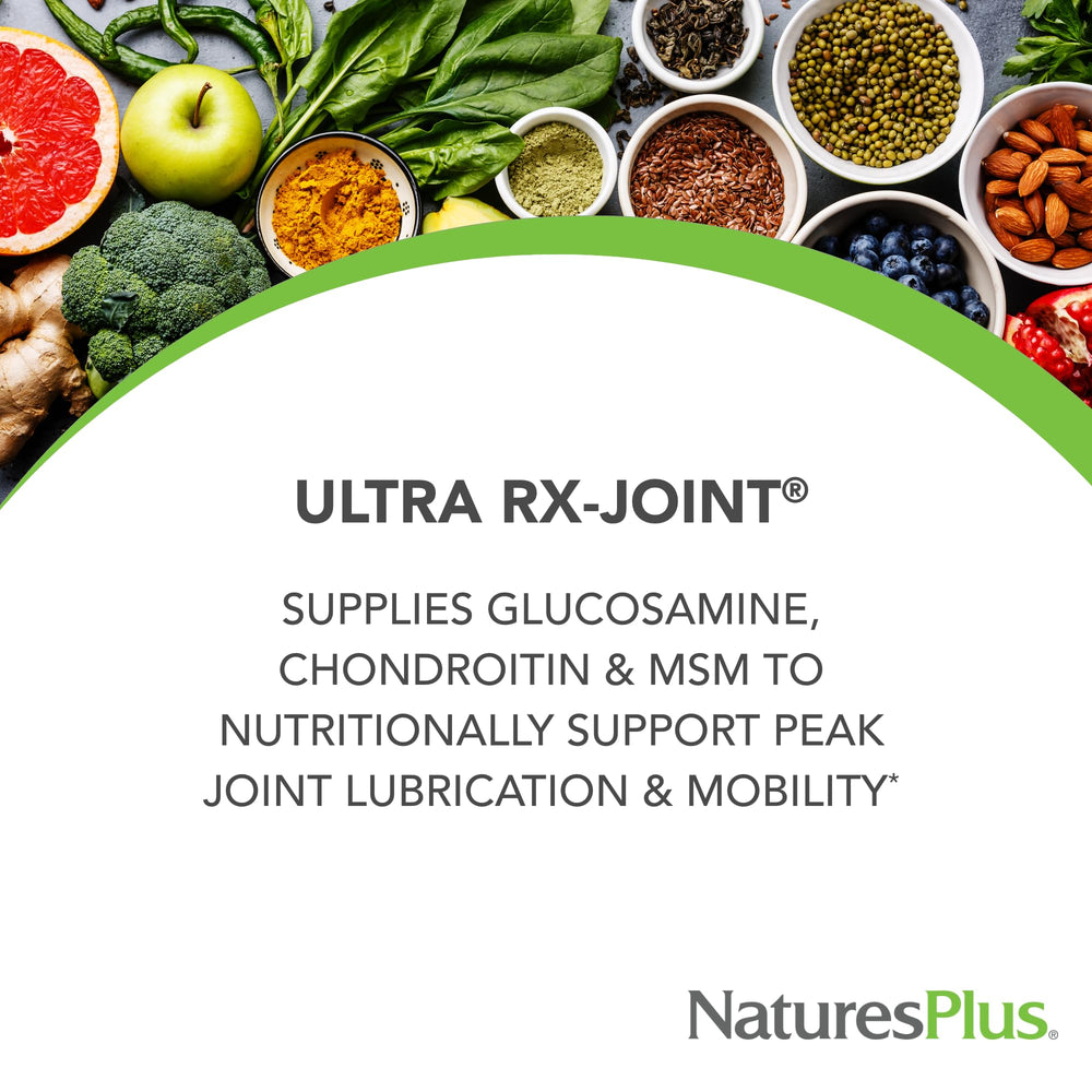 Close-up of glucosamine, chondroitin and MSM ingredients for Rx-Joint