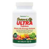 Front view of NaturesPlus Ultra Source of Life No-Iron Multivitamin 180 tablets bottle