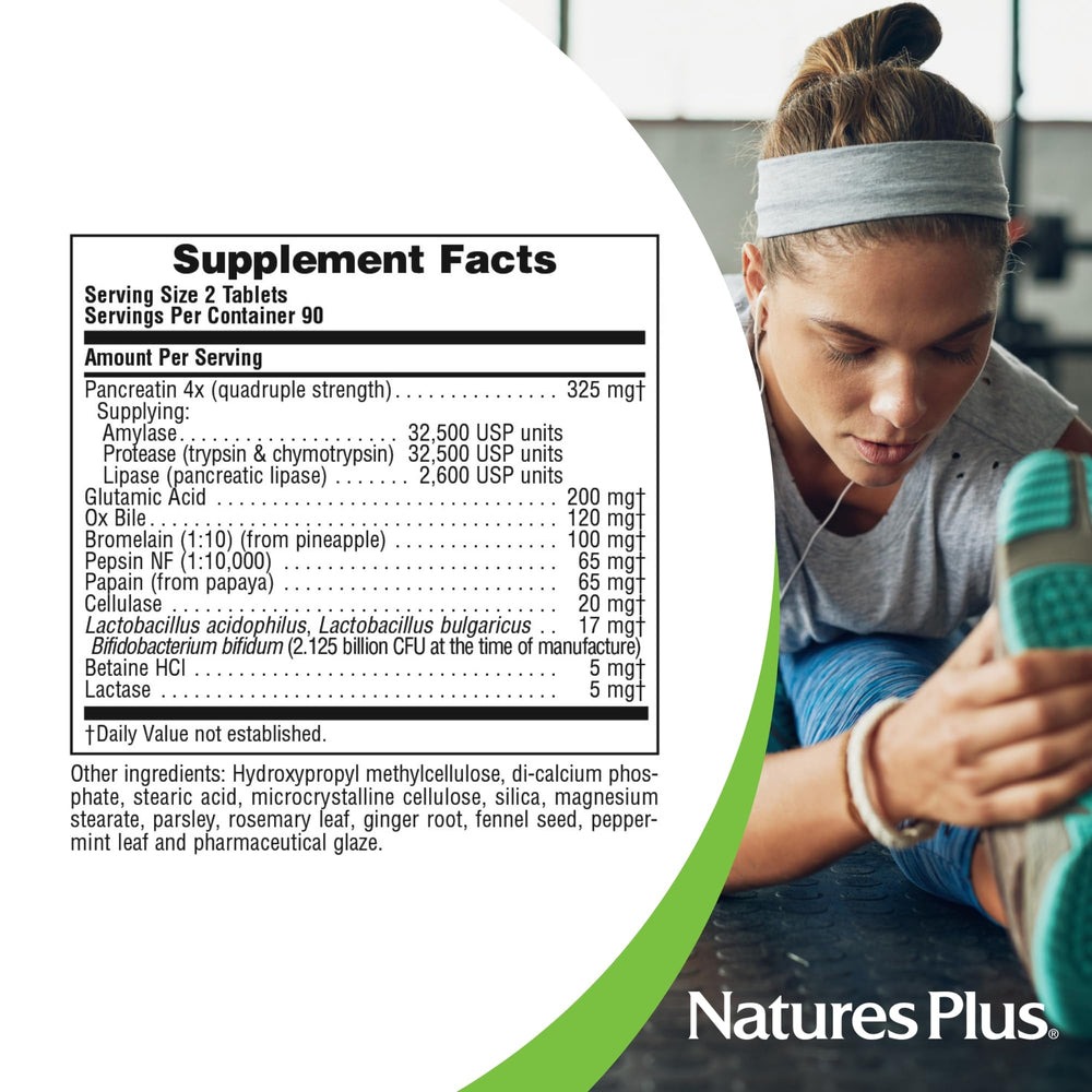 Gluten-free enzyme supplement with acidophilus