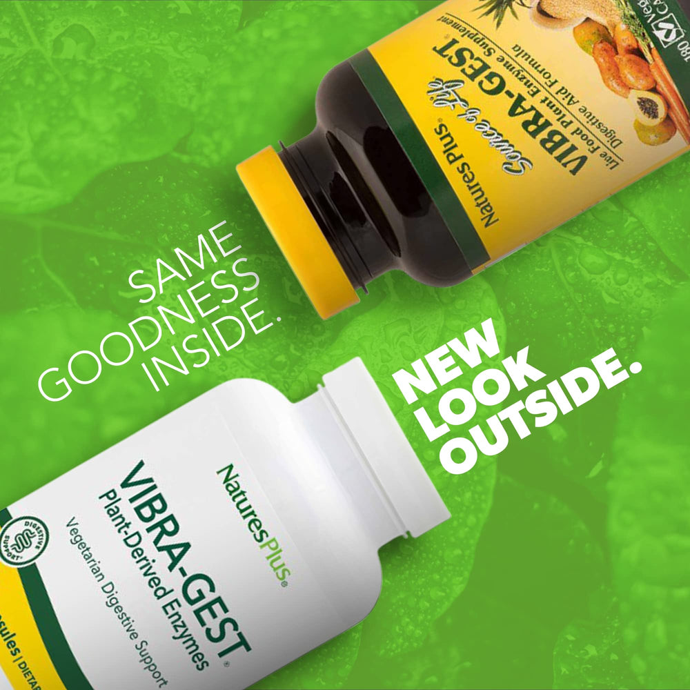 Vibra-Gest 180 capsules with digestive support text