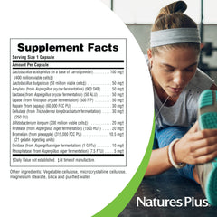 Nine digestive enzymes including Amylase, Lactase, Lipase and more