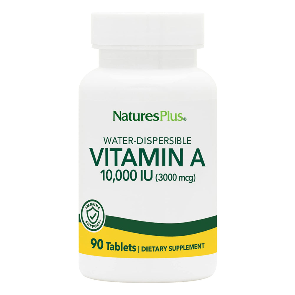 Front view of NaturesPlus Vitamin A Palmitate 90 vegetarian tablets bottle