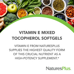 Close-up of Vitamin E 400 IU label showing d-tocopherol