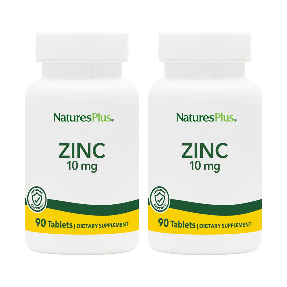 Front label of NaturesPlus Zinc 10 mg bottle