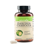 NatureWise Garcinia Cambogia bottle displaying 60% HCA and 90 vegan capsules