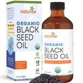 8 oz glass bottle of Naturise Organic Black Seed Oil