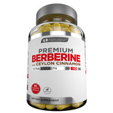 Bottle of Natuspur Premium Berberine HCl with Ceylon Cinnamon 1400mg