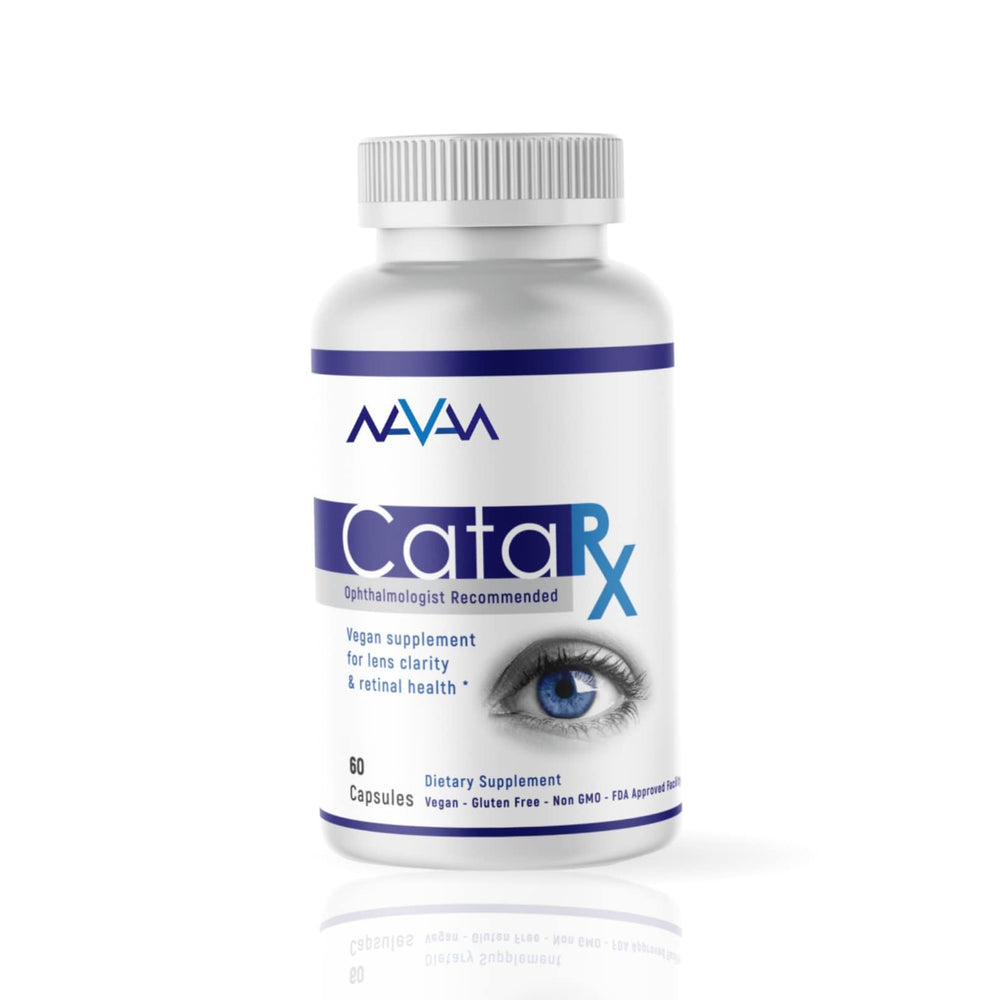Retina health and lens clarity focus graphic with Navan CataRx