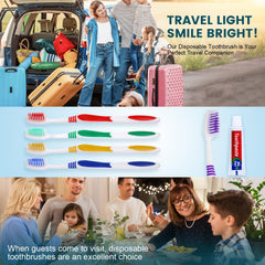 Travel and hotel-friendly disposable toothbrushes