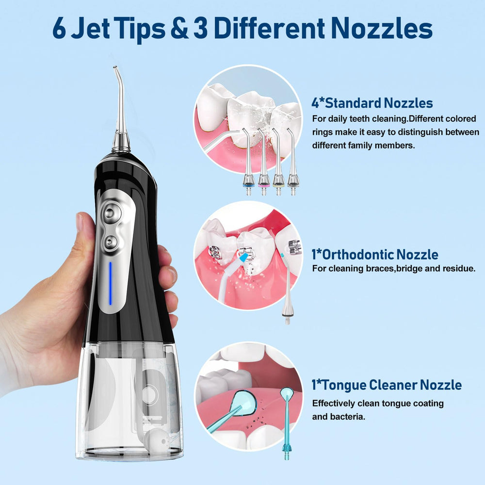 IPX7 waterproof NBGRLVS cordless dental irrigator for bathroom use