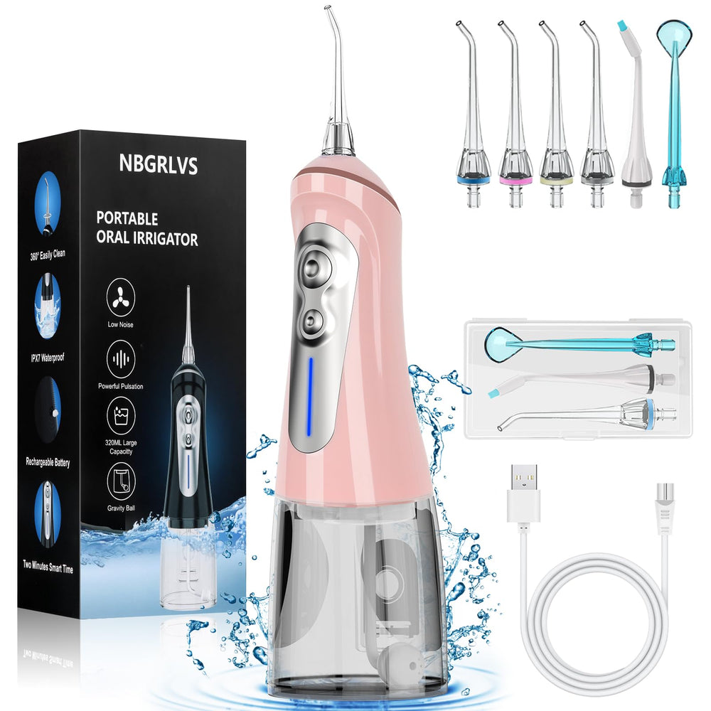 NBGRLVS water dental flosser with six modes and six nozzles