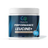 Hero image showing nbpure Performance Leucine+ PepForm Leucine Peptides bottle