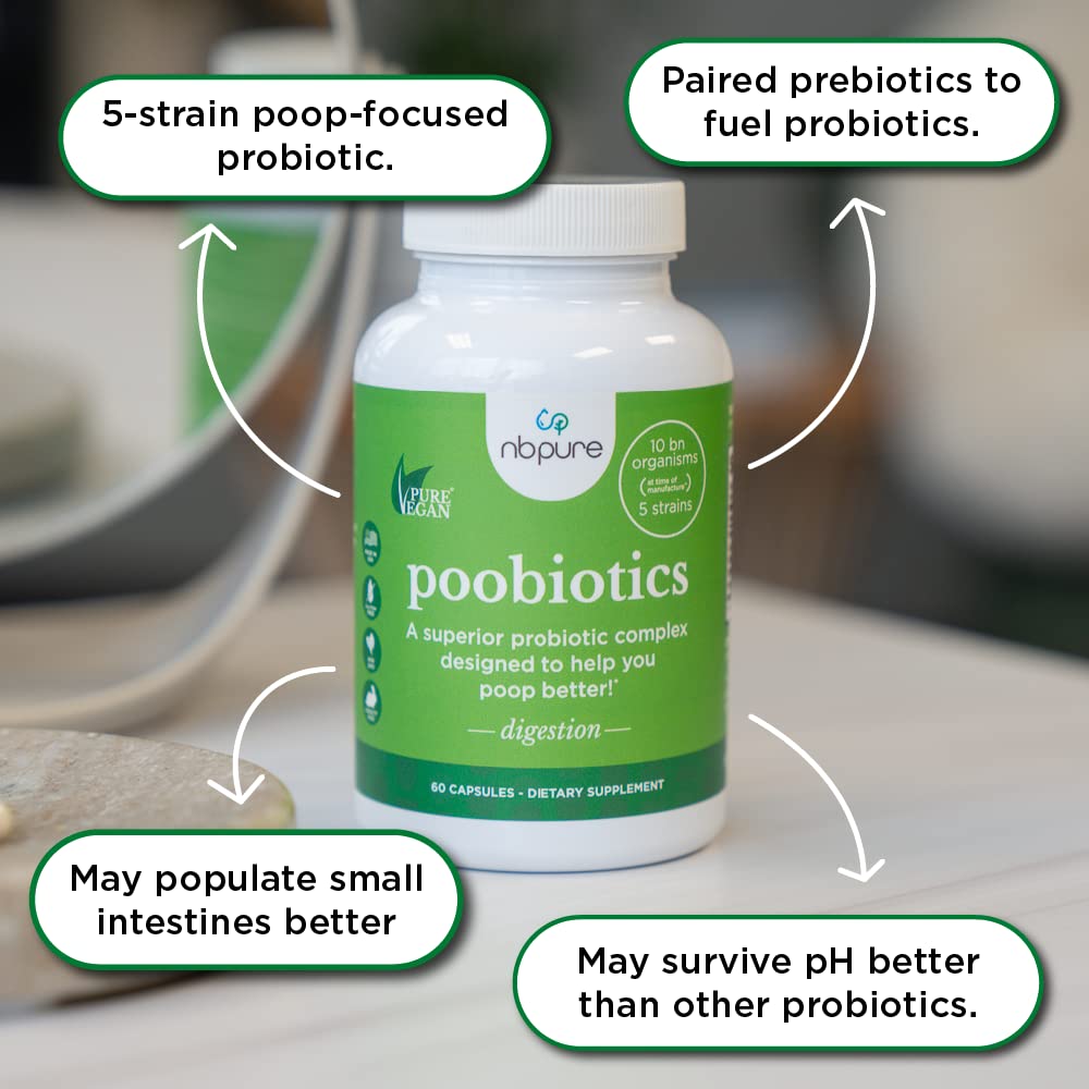 Gut health illustration with probiotic strains