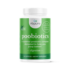 nbpure Poobiotics hero image - vegan prebiotic and probiotic