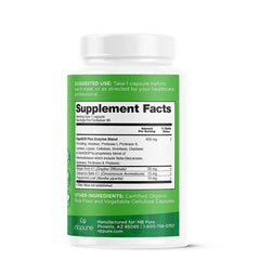 Ingredients list showing Amylase, Lipase, Protease enzymes