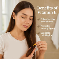 Skin texture and radiant glow from Vitamin E oil capsules