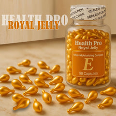 Close-up of Vitamin E oil capsules