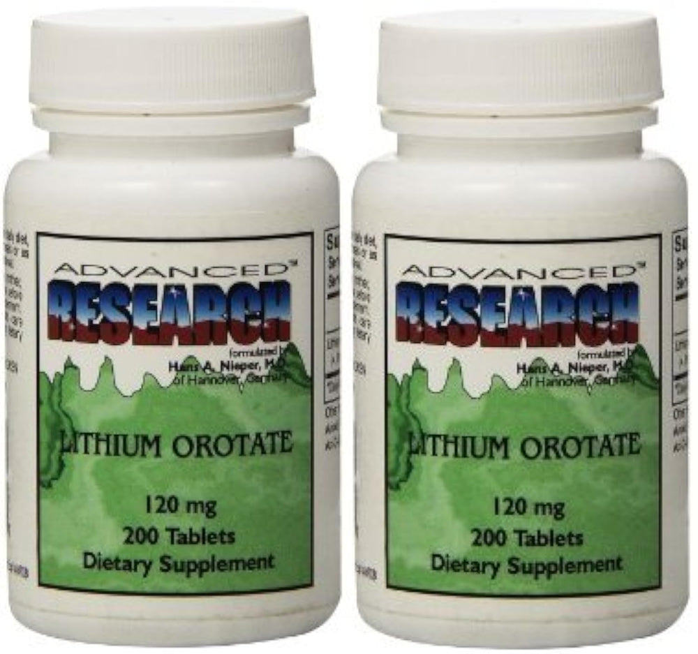 NCI Lithium Orotate Tablets 120 mg – 200-count pack (Pack of 2)