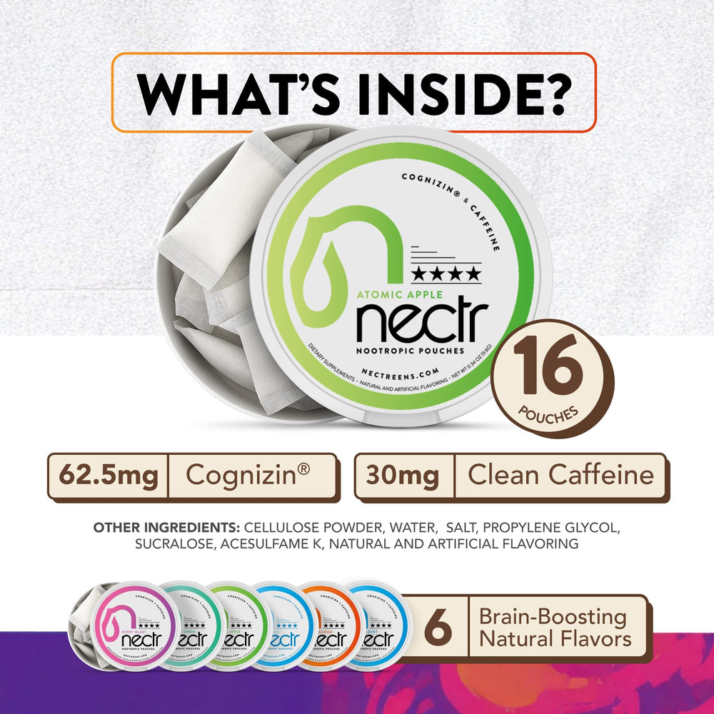 Nectr Energy Pouches Fresh Mint pouch open for use