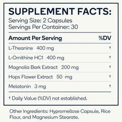 Herbal ingredients blend for natural sleep support