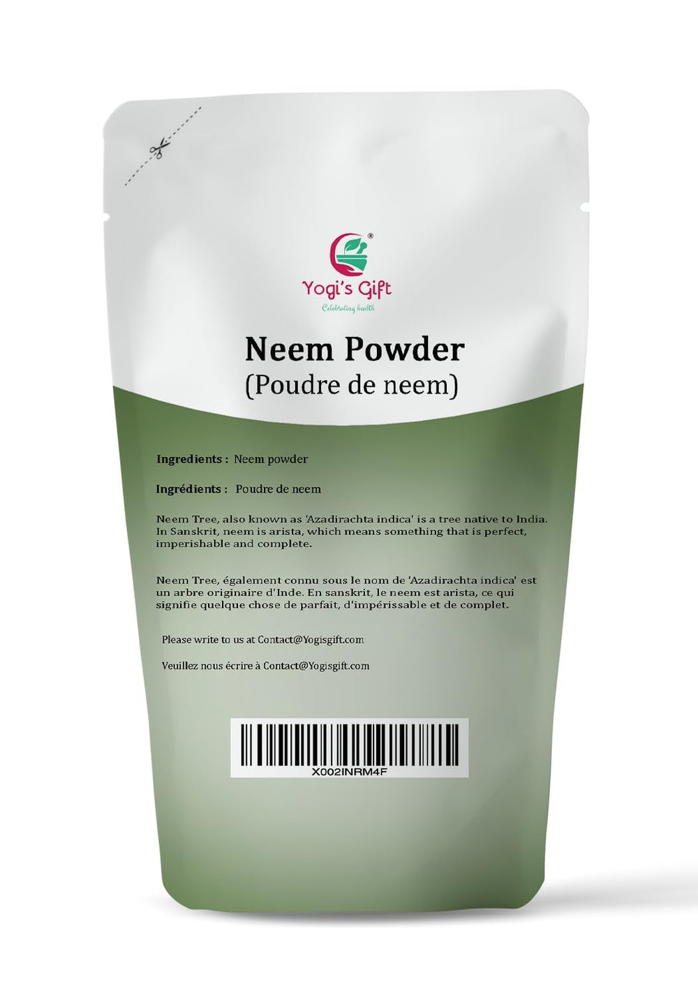 Neem powder used for skin masks and hair treatment