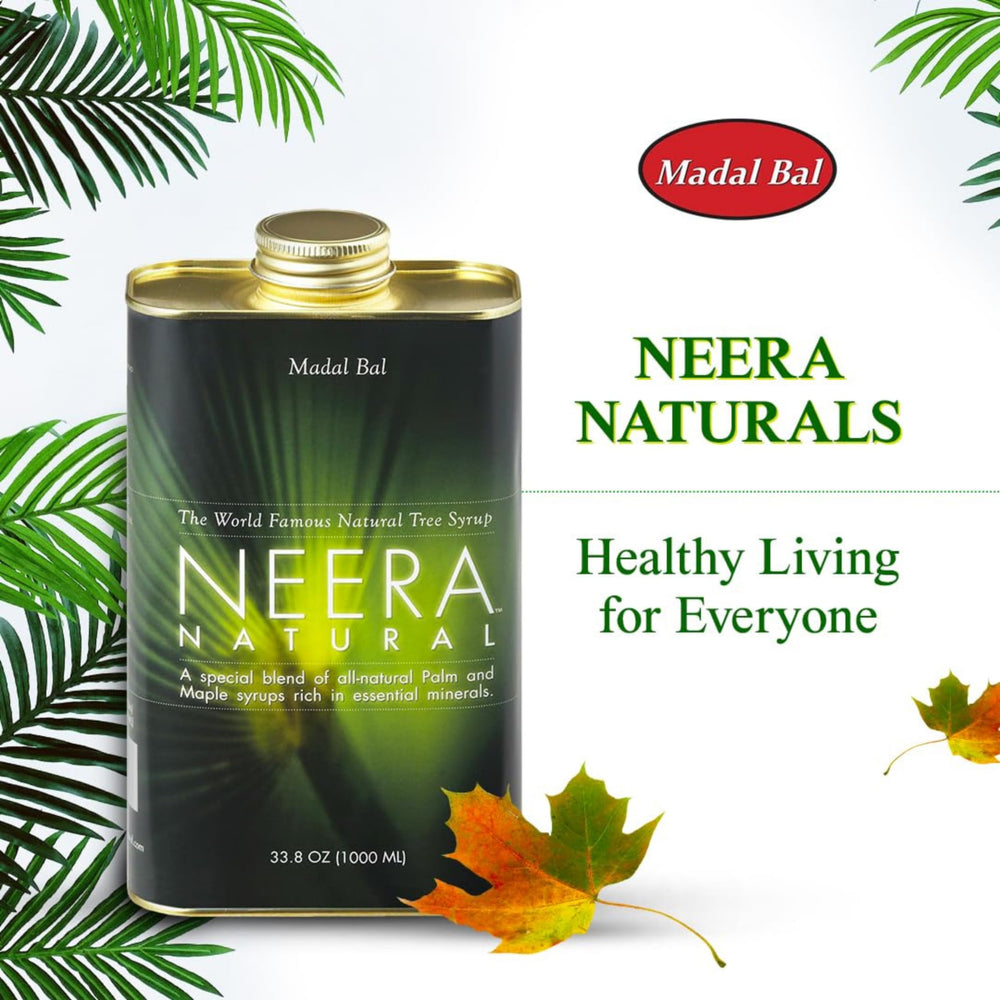 Green can Madal Bal Syrup bottle