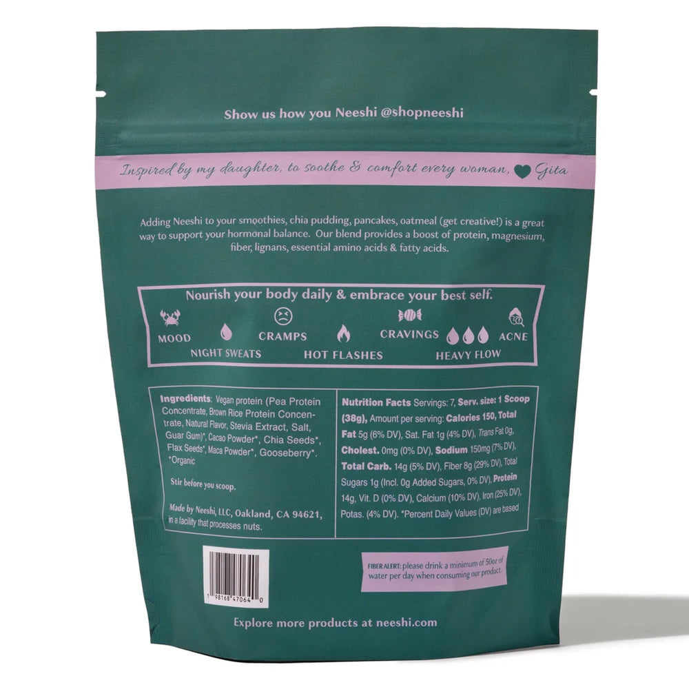 Usage idea: smoothie or oats with NEESHI protein powder