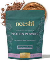 Neeshi Nourishing Protein Blend hero image featuring cacao peanut butter flavor