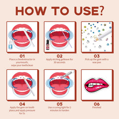 UV curing light for applying tooth gems