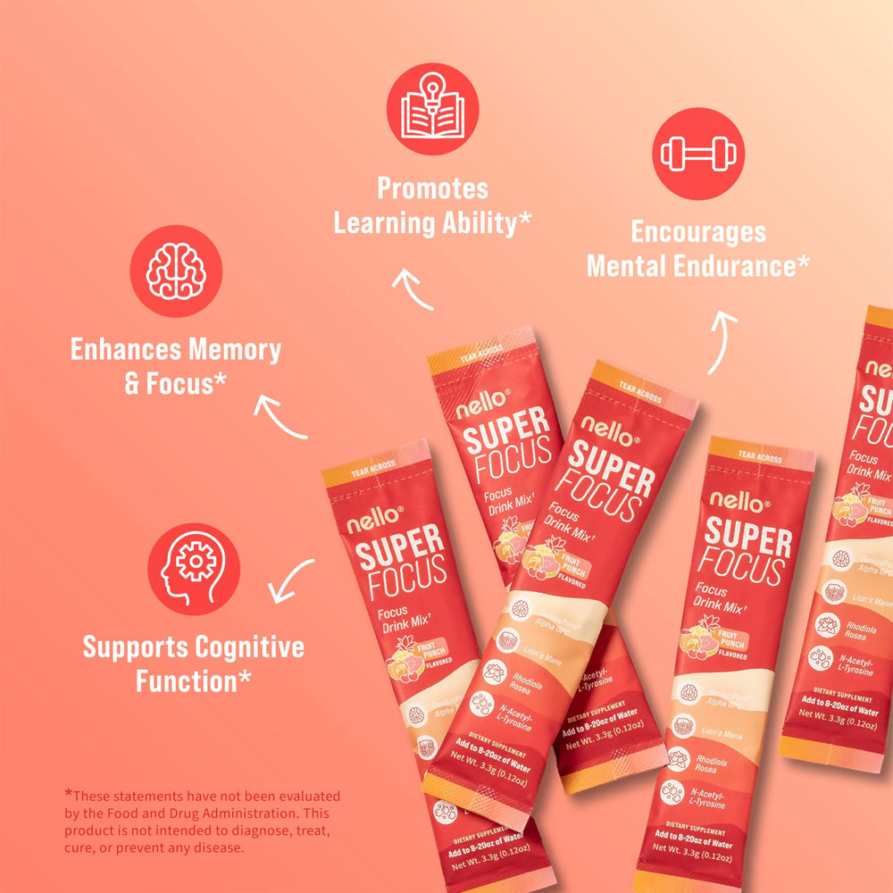 Nello SuperFocus 20-stick packets for on-the-go use