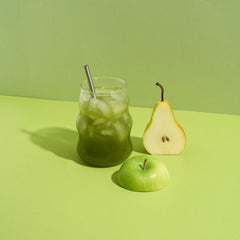 Digestive enzymes and fiber in Nello Supergreens Apple Pear