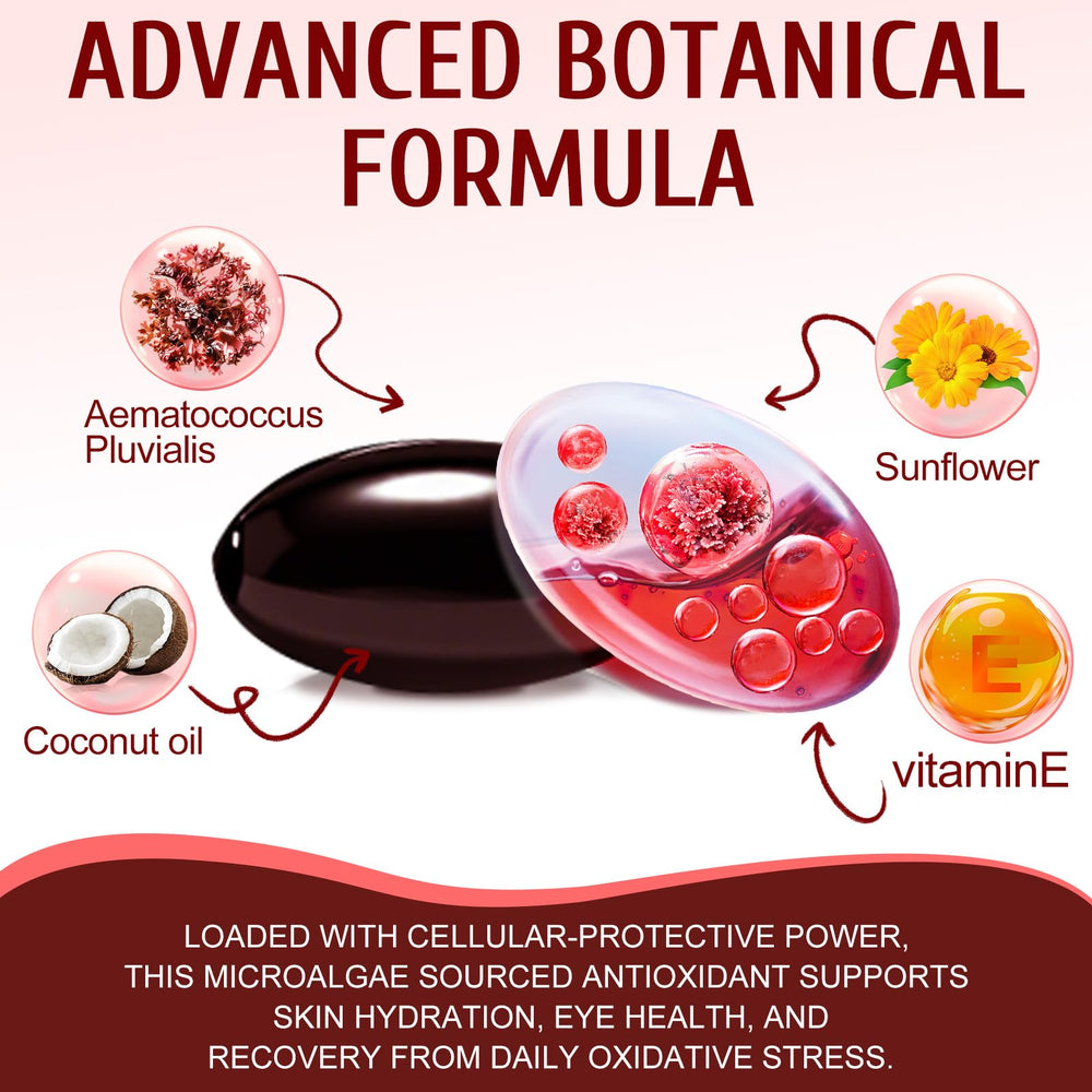 Close-up of Astaxanthin 12mg softgels