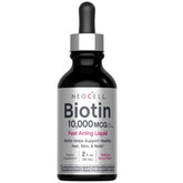 NeoCell Biotin Liquid Drops bottle with Berry flavor label, 2 fl oz