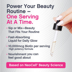 Nutrition facts panel on Biotin Liquid Drops bottle