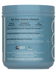 Close-up of collagen powder texture on surface