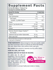 Hyaluronic acid with biotin and vitamin C ingredients