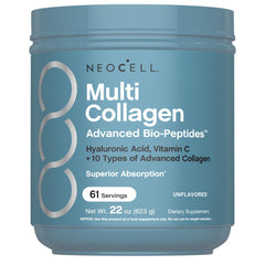 Front view of NeoCell Multi Collagen Bio-Peptides Powder packaging