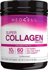 NeoCell Super Collagen Peptides - Grass-Fed Collagen Types I & III, Unflavored, 21.2 oz