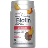 NeoCell Biotin 10000mcg Gummies bottle on countertop
