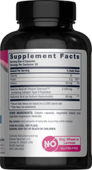 Close-up of Joint Complex capsules showing hydrolyzed collagen type 2