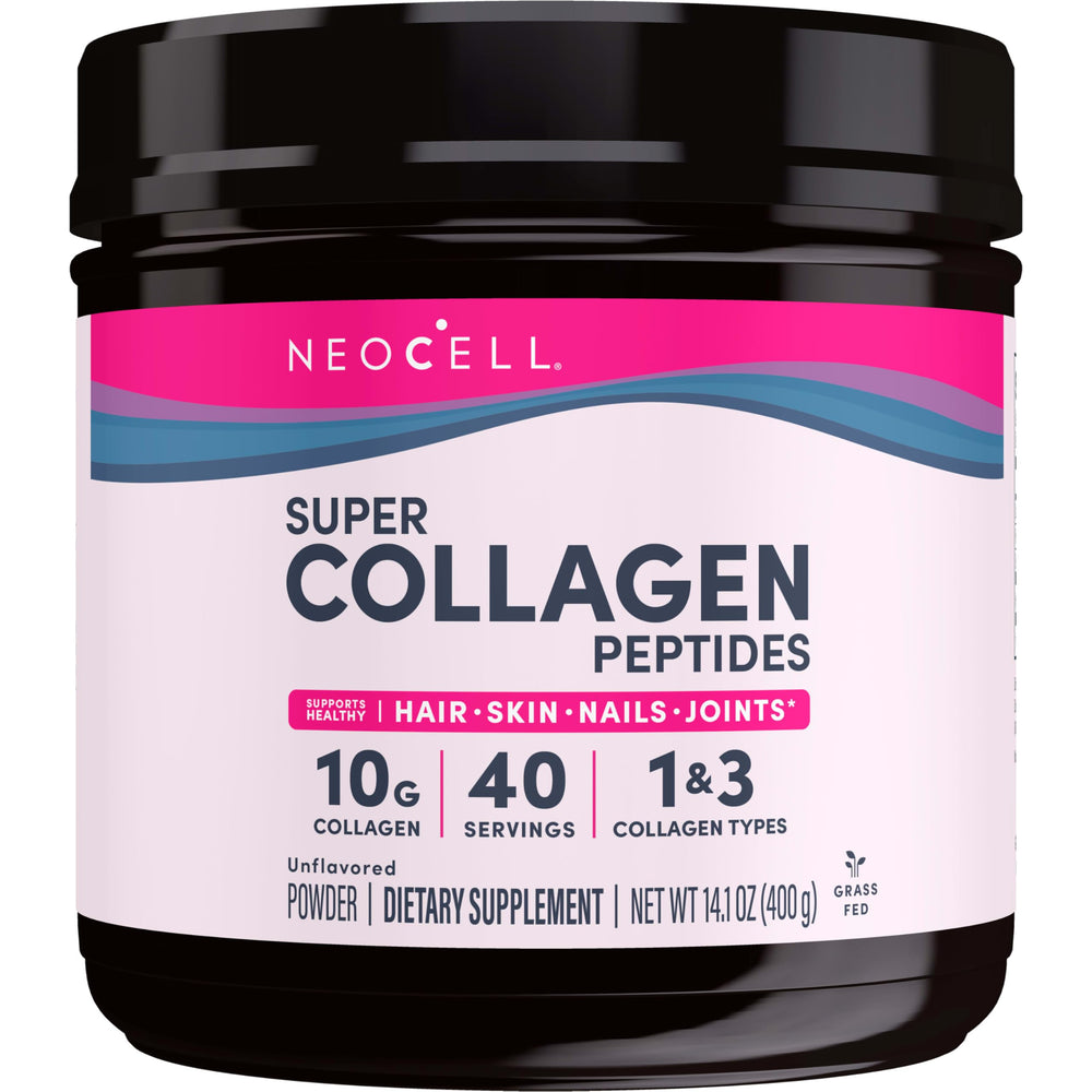 Front view of NeoCell Super Collagen Peptides canister