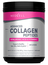 NeoCell Super Collagen Powder bottle label with Vitamin C and Hyaluronic Acid