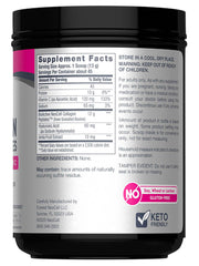 Close-up of collagen powder scoop showing 12 g per serving