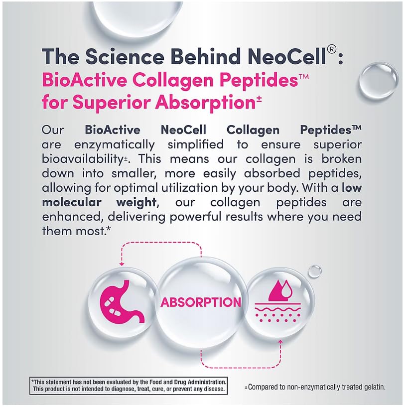 Back of NeoCell Super Collagen + C bottle with nutrition facts